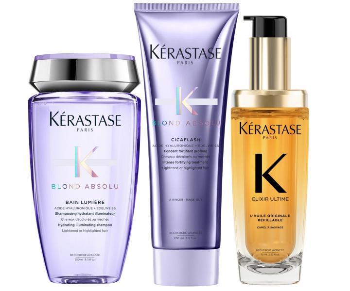 Zestaw rozja�niaj�cy do w�os�w blond K�rastase Blond Absolu z olejem Elixir Ultime L'Huile Originale Refillable