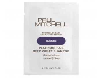 Szampon intensywnie neutralizuj�cy do w�os�w blond i z pasemkami Paul Mitchell Blonde Platinum Plus Deep Violet Shampoo - 7 ml