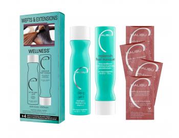Zestaw do pielgnacji wosw przeduanych Malibu C Wefts & Extensions Wellness