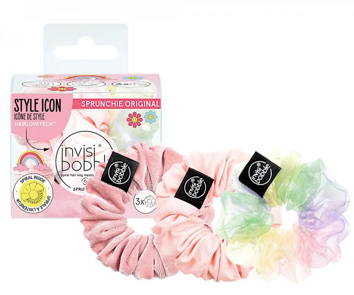 Ozdobna gumka do wosw spiralka Invisibobble Sprunchie Macaron - 3 szt.