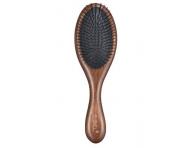 Owalna drewniana szczotka do w�os�w z nylonowym w�osiem Sibel Decopad - 22 x 7 cm