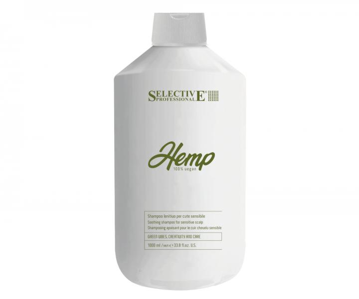 Szampon kojcy do wraliwej skry gowy Selective Professional Hemp Shampoo Lenitive - 1000 ml