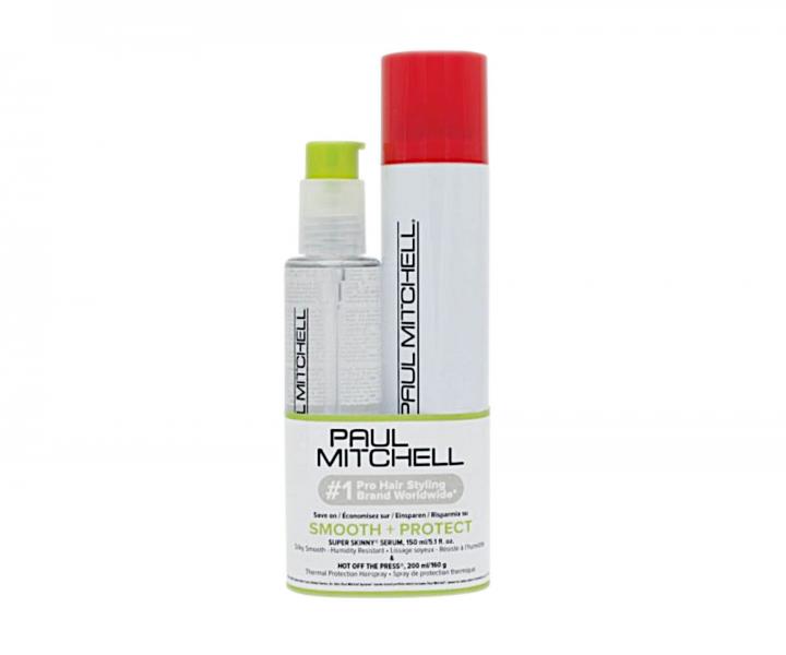 Zestaw do w�os�w ze sprayem termoochronnym i serum wyg�adzaj�cym Paul Mitchell Smooth + Protect