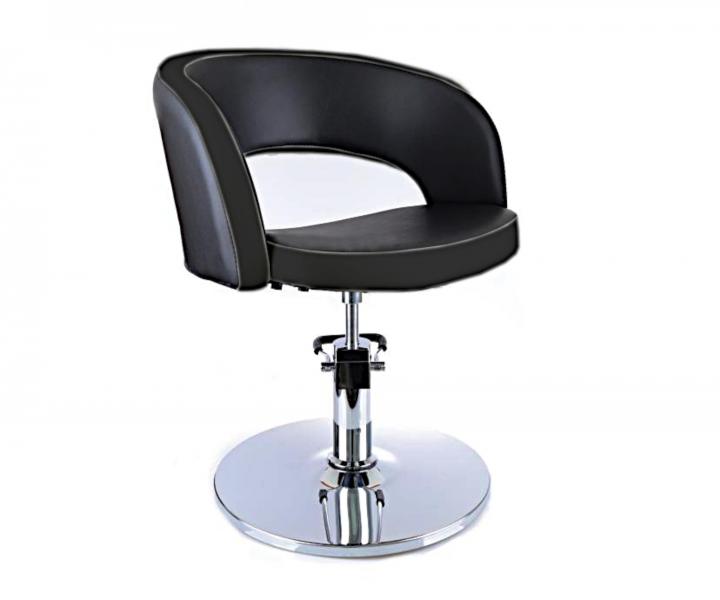 Fotel fryzjerski Detail Rio - czarny - II. jako�� - rysy i rdza na podstawie