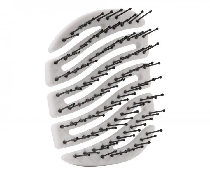 Szczotka do w�os�w z w�osiem nylonowym Sister Young Mila Pocket Hair Brush - bia�a