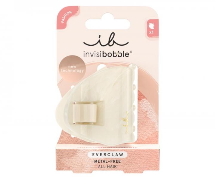 Klamra do wosw Invisibobble Everclaw Evershine - kremowa z efektem marmuru