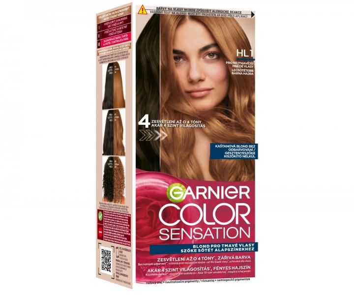Rozjaniajca farba do trwaej koloryzacji wosw Garnier Color Sensation  - HL1 kasztanowy blond