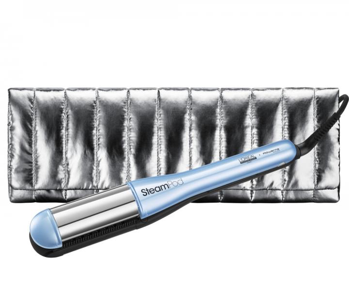 Prostownica parowa do wosw Loral Professionnel SteamPod 4 Glacial Utopia - jasnoniebieska metaliczna