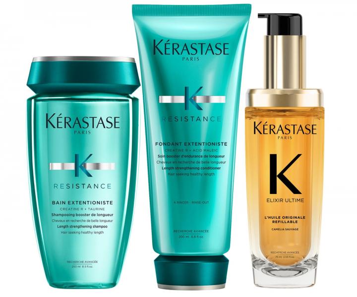 Zestaw wspomagaj�cy porost w�os�w K�rastase Resistance Extentionistes z olejem Elixir Ultime L'Huile Originale Refillable