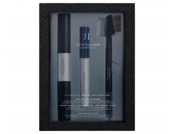 Zestaw upominkowy do brwi RevitaLash Flawless Brown Collection RevitaBrow Advanced + dwustronny �el i szczoteczka do rz�s gratis