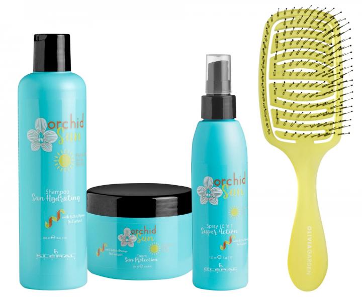Zestaw do wosw naraonych na soce Klral Orchid Sun + szczotka Olivia Garden gratis