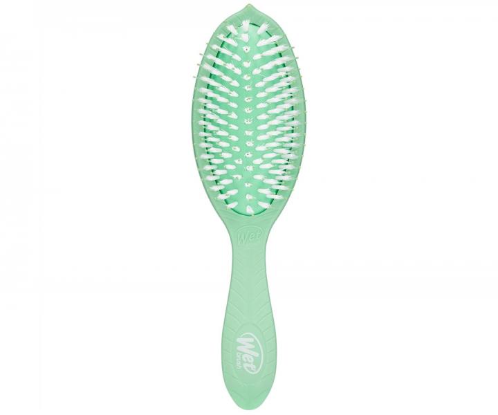 Szczotka do rozczesywania wosw z dodatkiem olejku z drzewa herbacianego Wet Brush Go Green Treatment & Shine Brush - zielona