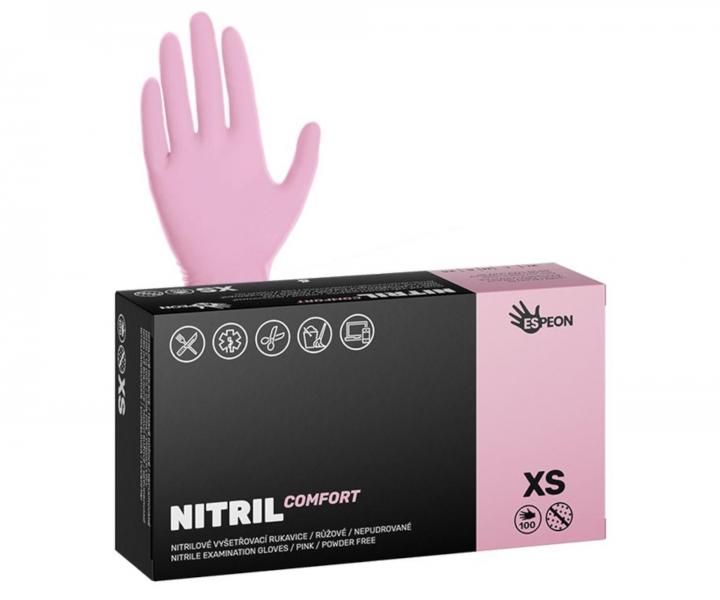 Rkawiczki nitrylowe Espeon Nitril Comfort - 100 szt - rowe