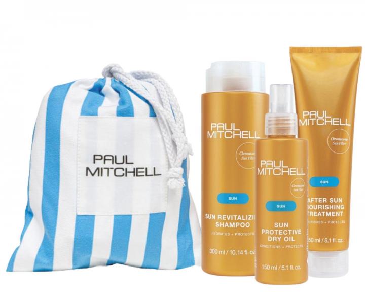 Zestaw do w�os�w nara�onych na dzia�anie s�o�ca Paul Mitchell Sun Trio + �ci�gany woreczek Paul Mitchell gratis