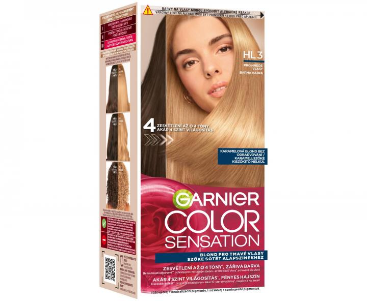 Rozjaniajca farba do trwaej koloryzacji wosw Garnier Color Sensation  - HL3 karmelowy blond