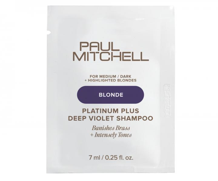 Szampon intensywnie neutralizuj�cy do w�os�w blond i z pasemkami Paul Mitchell Blonde Platinum Plus Deep Violet Shampoo - 7 ml