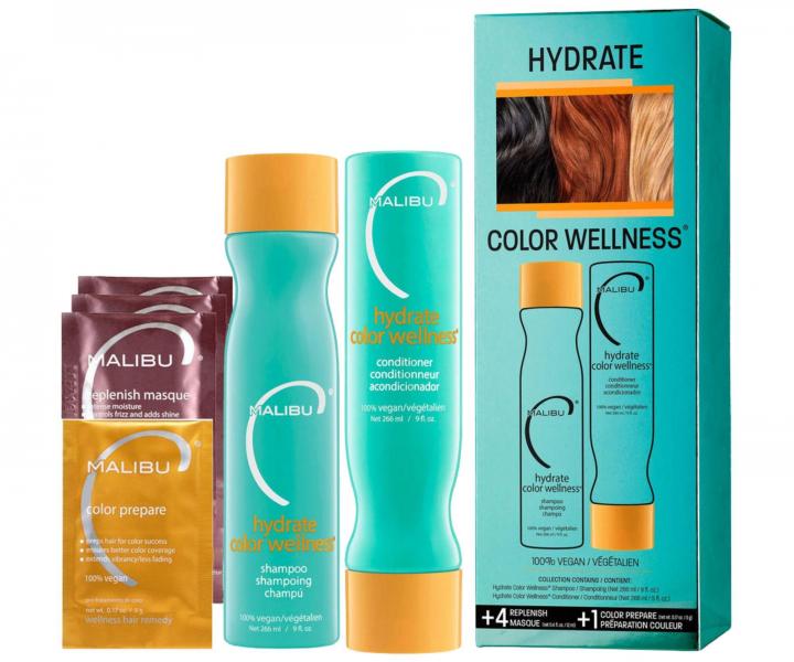 Zestaw nawil�aj�cy do w�os�w farbowanych Malibu C Color Hydrate Wellness