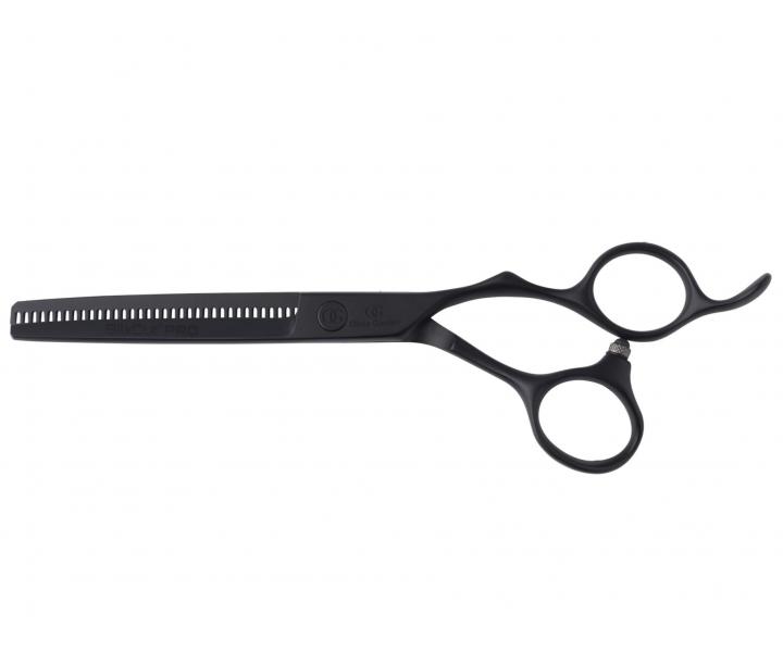 Degawki fryzjerskie Olivia Garden SilkCut Pro Matt Black - 6,35" - czarne matowe