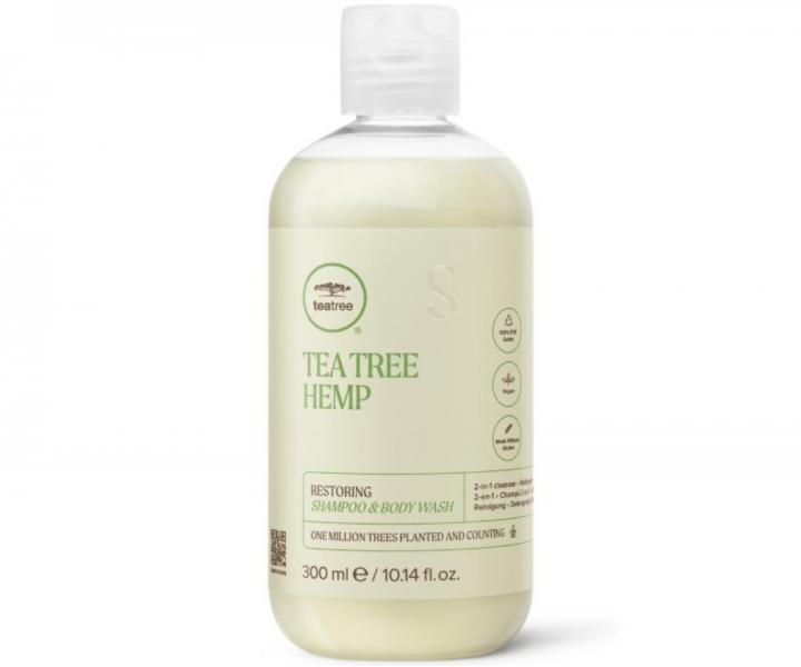 Regenerujcy szampon i el pod prysznic z olejem konopnym Paul Mitchell Tea Tree Hemp - 300 ml