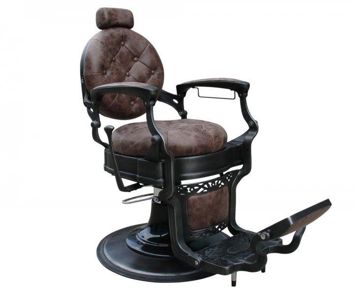 Fotel fryzjerski barberski Sibel Barburys Malone - brzowy