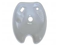 Umywalka ceramiczna do myjni fryzjerskiej Bellazi - biaa z kwadratowym otworem