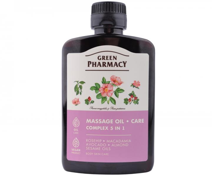 Kompleksowy olejek do piel�gnacji cia�a i masa�u Green Pharmacy Massage Oil Care Complex 5 in1 - 200 ml