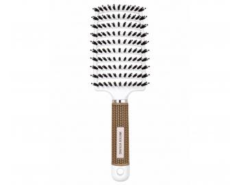 Szczotka do rozczesywania i suszenia w�os�w z w�osiem dzika i nylonowym Sister Young Zoco Hair Brush - bia�a
