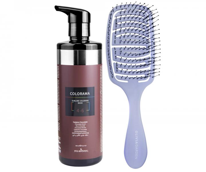 Semi-permanentna maska koloryzujca do wosw Klral System Colorama 4.6 - 500 ml - czekoladowy brz + szczotka gratis