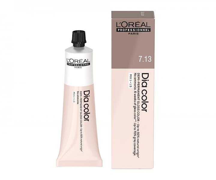 Farba do wosw ton w ton Loral Professionnel Dia color 60 ml - 7.13 popielaty zocisty blond
