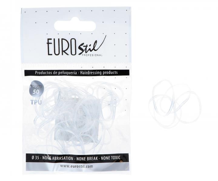 Gumki do wosw Eurostil Professional TPU Hair Elastics For Hairstyles - 50 szt - przeroczyste