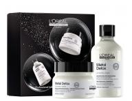 Zestaw upominkowy do w�os�w farbowanych i zniszczonych Lor�al Professionnel Serie Expert Metal Detox Duo