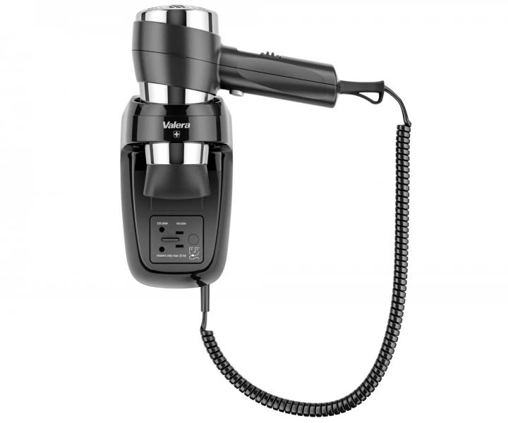 Suszarka do w�os�w na �cian� z gniazdkiem do golarki Valera Action Super Plus 1600 Shaver - 1600 W - czarna