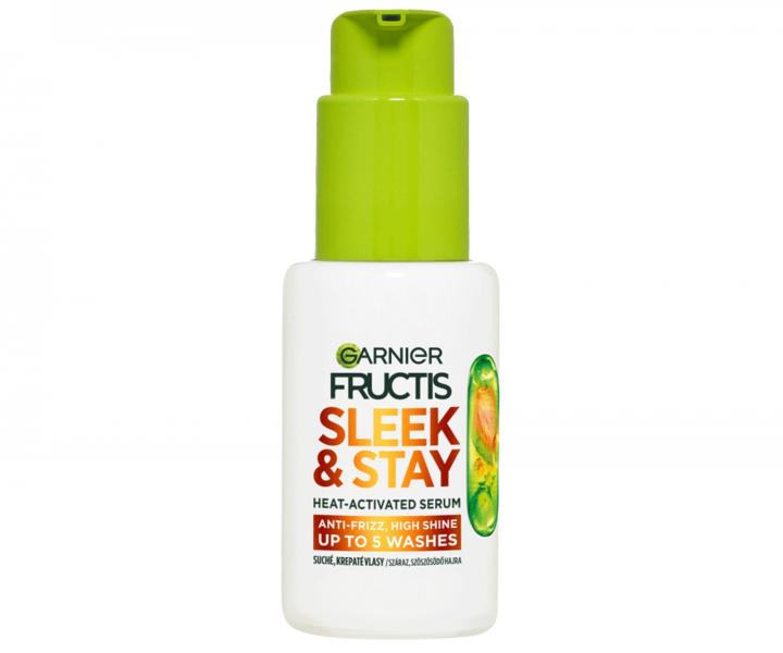 Serum wygadzajce bez spukiwania do wosw suchych i puszcych si Garnier Fructis Sleek & Stay Heat-Activated Serum - 50 ml