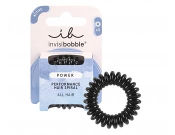Gumka do wosw spiralka Invisibobble Power True black - czarna - 3 szt.