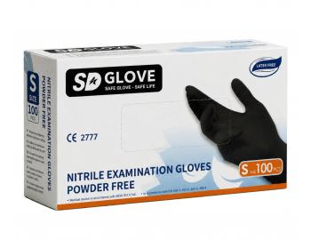R�kawiczki nitrylowe SD Glove Nitrile Examination Gloves - 100 sztuk - czarne - rozmiar S
