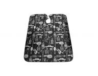 Peleryna fryzjerska do strzyenia Hairway 37001 - czarna + karbonowe klipsy do wosw Hairway - 12 cm - czarne - 6 sztuk gratis