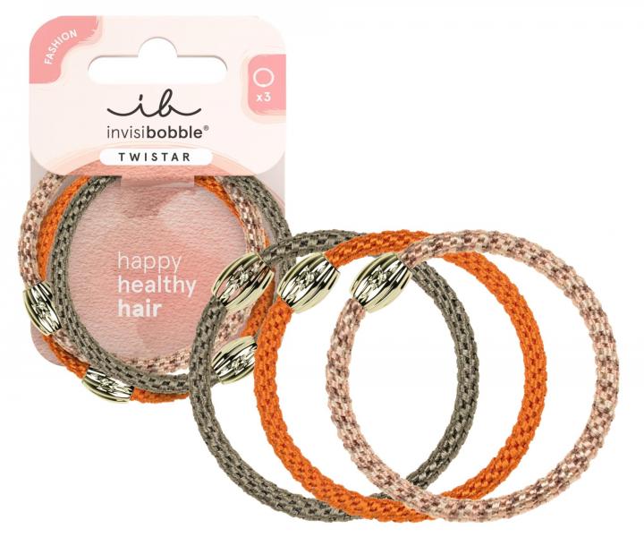 Zestaw ozdobnych gumek do w�os�w Invisibobble Twistar Orange Affaire - 3 szt.