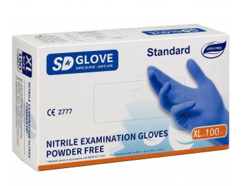 R�kawiczki nitrylowe SD Glove Nitrile Examination Gloves - 100 sztuk - niebieskie - rozmiar XL