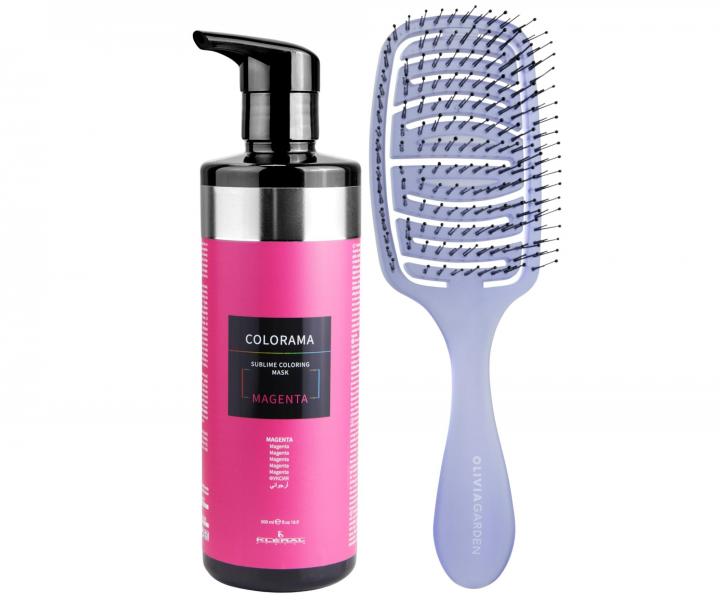Semi-permanentna maska koloryzujca do wosw Klral System Colorama Magenta - 500 ml - rowa + szczotka gratis