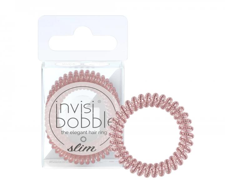 Gumka do wosw spiralka cienka Invisibobble Slim Pink Monocle - rowa - 3 szt.