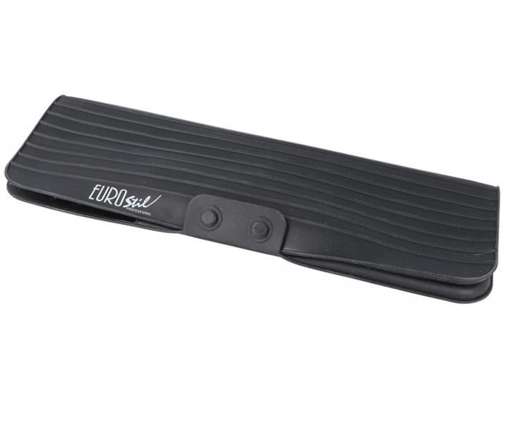 Silikonowa osona termoodporna na prostownic do wosw Eurostil Professional - czarna