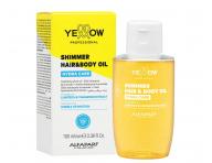 Lekki roz�wietlaj�cy olejek nawil�aj�cy do w�os�w i cia�a Yellow Professional Hydra Care Shimmer Hair&Body Oil - 100 ml