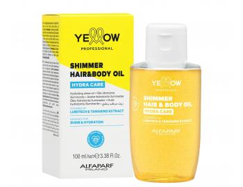 Lekki rozja�niaj�cy olejek nawil�aj�cy do w�os�w i cia�a Yellow Professional Hydra Care Shimmer Hair&Body Oil - 100 ml