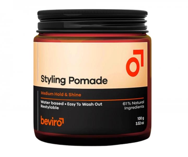 Pasta do stylizacji w�os�w nadaj�ca po�ysk i �rednie utrwalenie Beviro Styling Pomade Medium Hold & Shine - 100 g