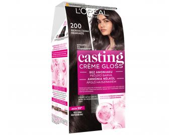 Farba do wosw bez amoniaku Loral Casting Crme Gloss - 200 hebanowa czer