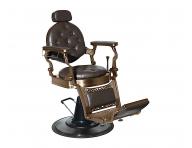 Fotel fryzjerski barberski Sibel Barburys Malone II - brzowy, mosidz patynowany