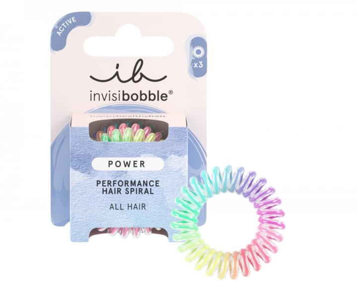 Gumka do wosw spiralka Invisibobble Power Magic Rainbow - intensywna tczowa - 3 szt