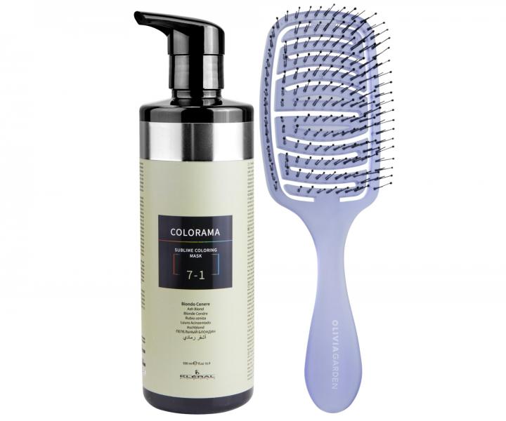 Semi-permanentna maska koloryzujca do wosw Klral System Colorama 7.1 - 500 ml - popielaty blond + szczotka gratis