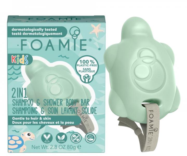 Piel�gnacja pod prysznic w kostce dla dzieci Foamie Kids 2in1 Shampoo & Shower Body Bar Mango & Coconut - 80 g