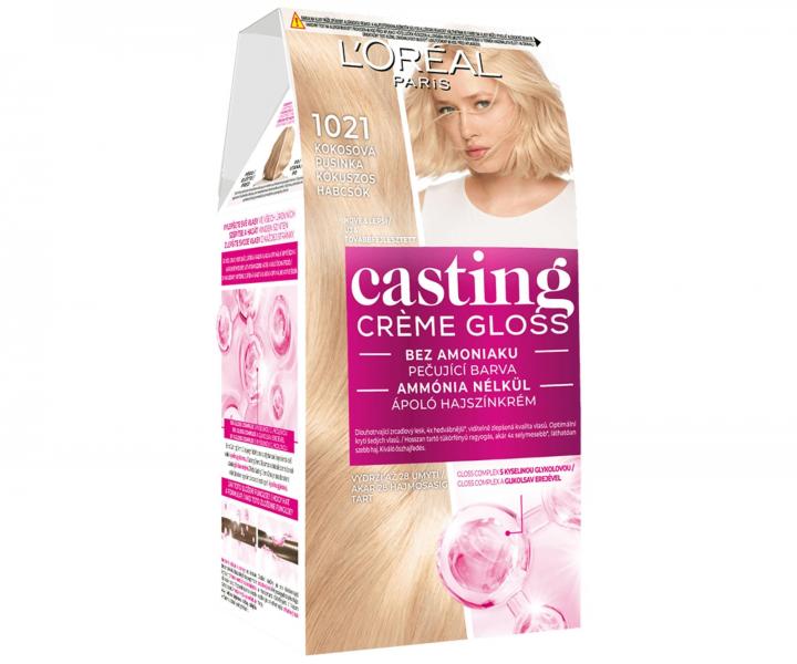 Farba do wosw bez amoniaku Loral Casting Crme Gloss - 1021 jasny perowy blond